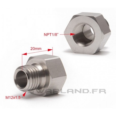 Adaptateur femelle 1/8 NPT / mâle 12X1.5