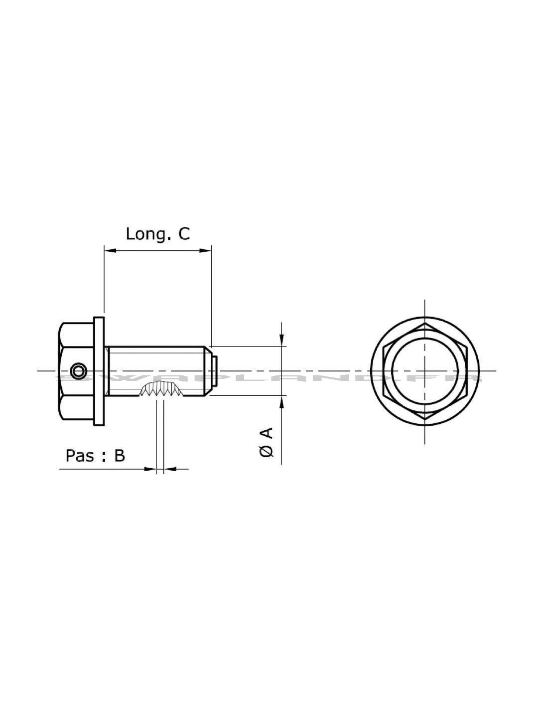 Bouchon de vidange M10 x 1,25 x 13 avec joint d'étanchéité, en acier  zingué, similaire à OE : 031129, 1146063, Y40110404, 7703075033