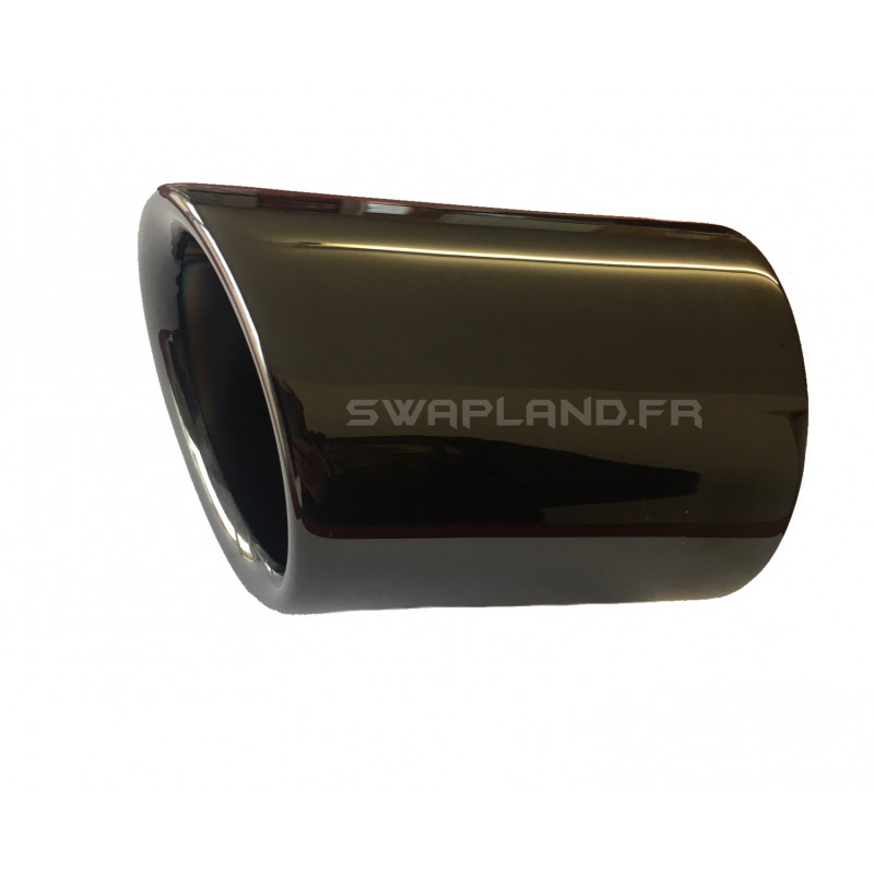 Embout échappement rond noir 63.5mm - SWAPLAND 