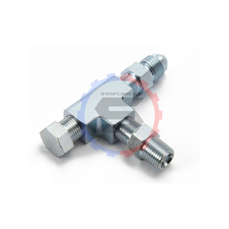 Raccord En T 1/8 NPT 1 Entrée 2 Sorties - Pour Vanne De Carburant, Neuf, Générique