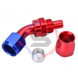 45° Dash 6 PTFE rouge