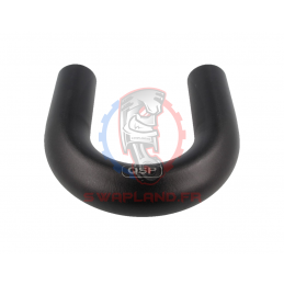 Coude aluminium 180° noir Ø 63 