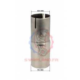 Réducteur inox Ø 63mm - 76mm