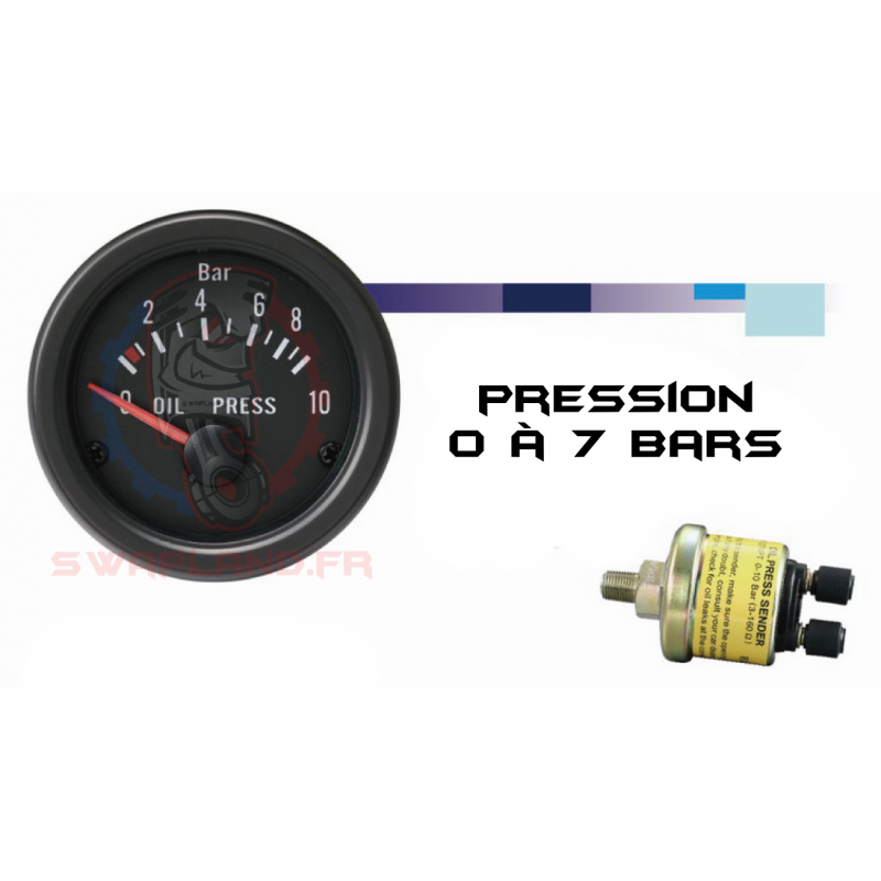Manomètre de pression huile vintage - Swapland 