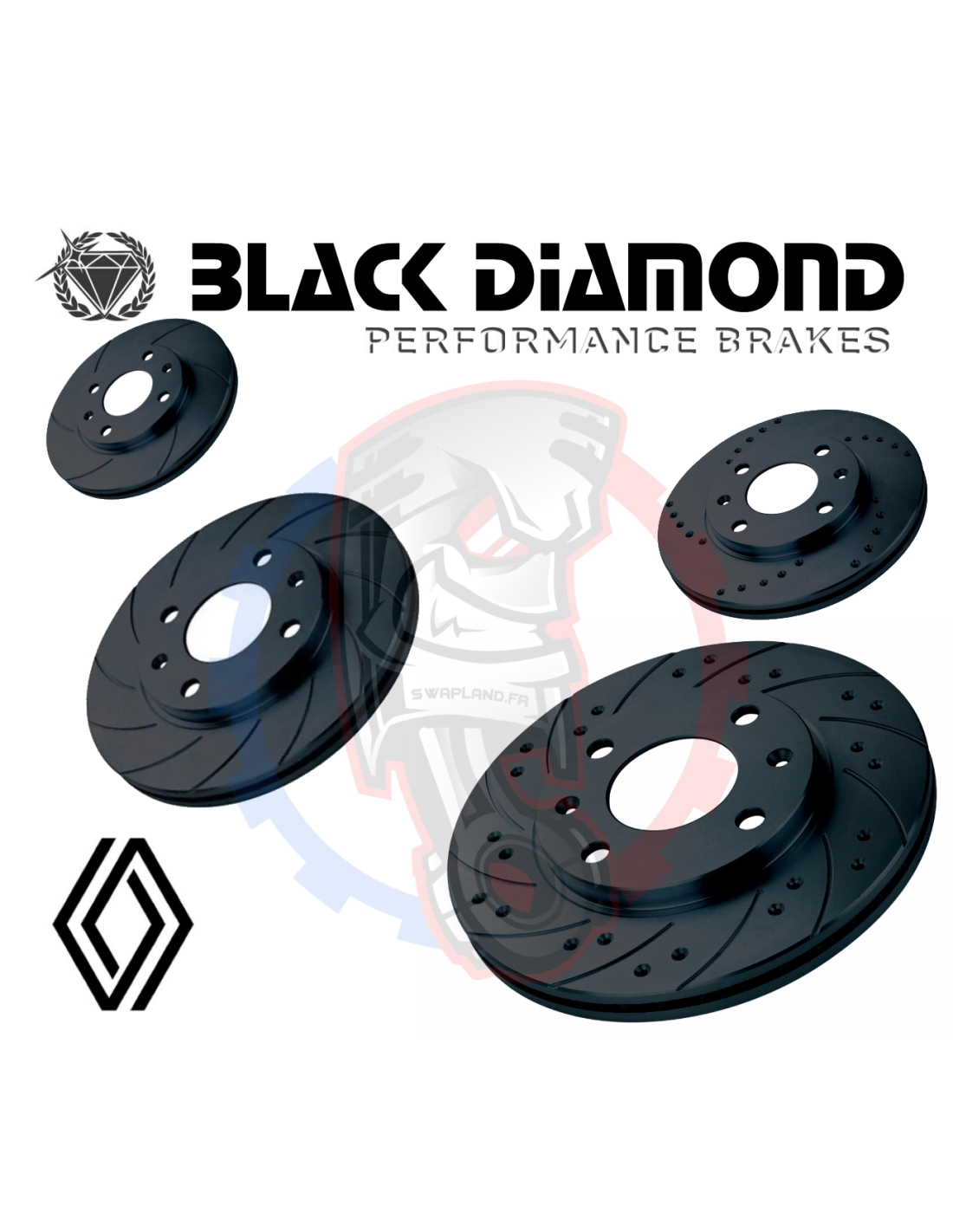 Disques de frein Black diamond pour RENAULT Twingo -SWAPLAND-