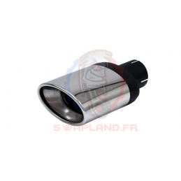 Embout D'échappement Acier Inox 304 Pour Land Rover - Entrée 76 Mm, Sortie 101 Mm, Longueur 165 Mm