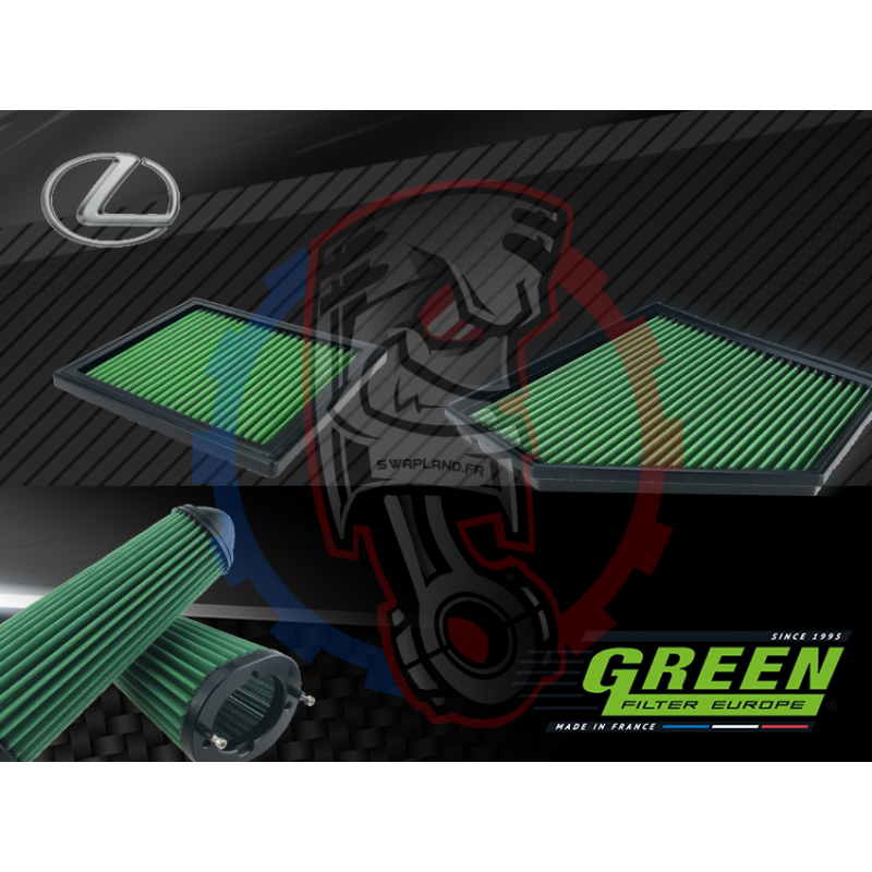 Filtre à air green de remplacement pour Lexus