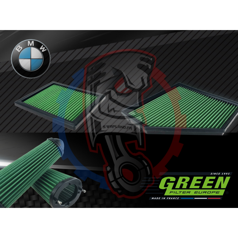 Filtre à air green de remplacement pour Bmw