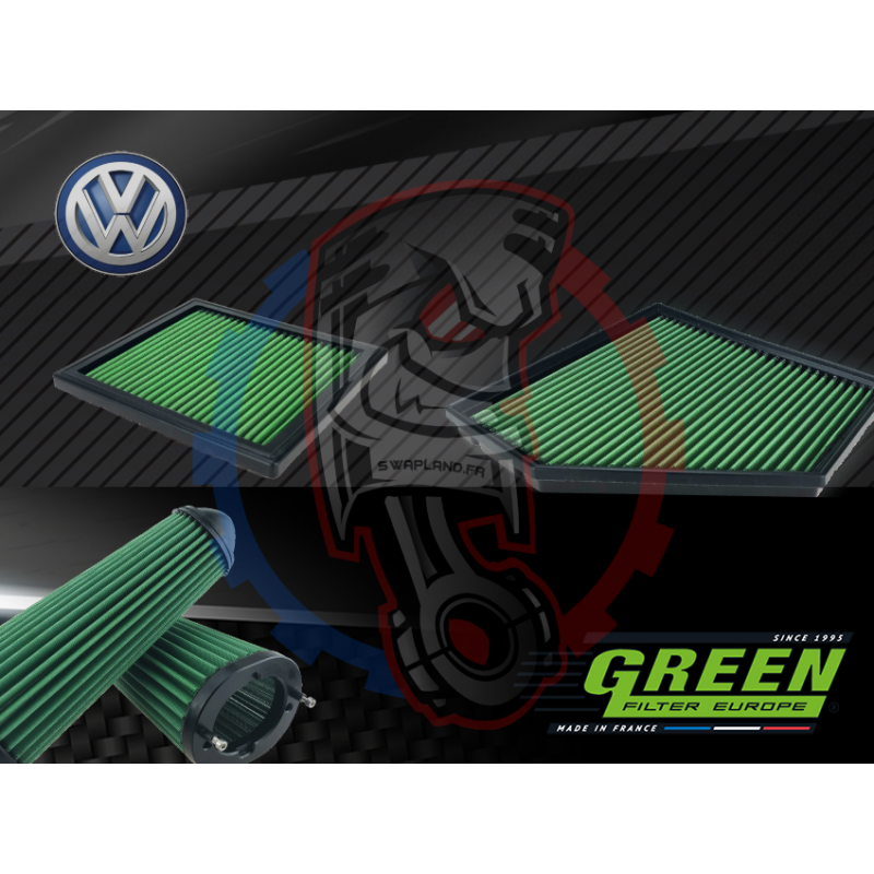 Filtre à air green de remplacement pour volkswagen