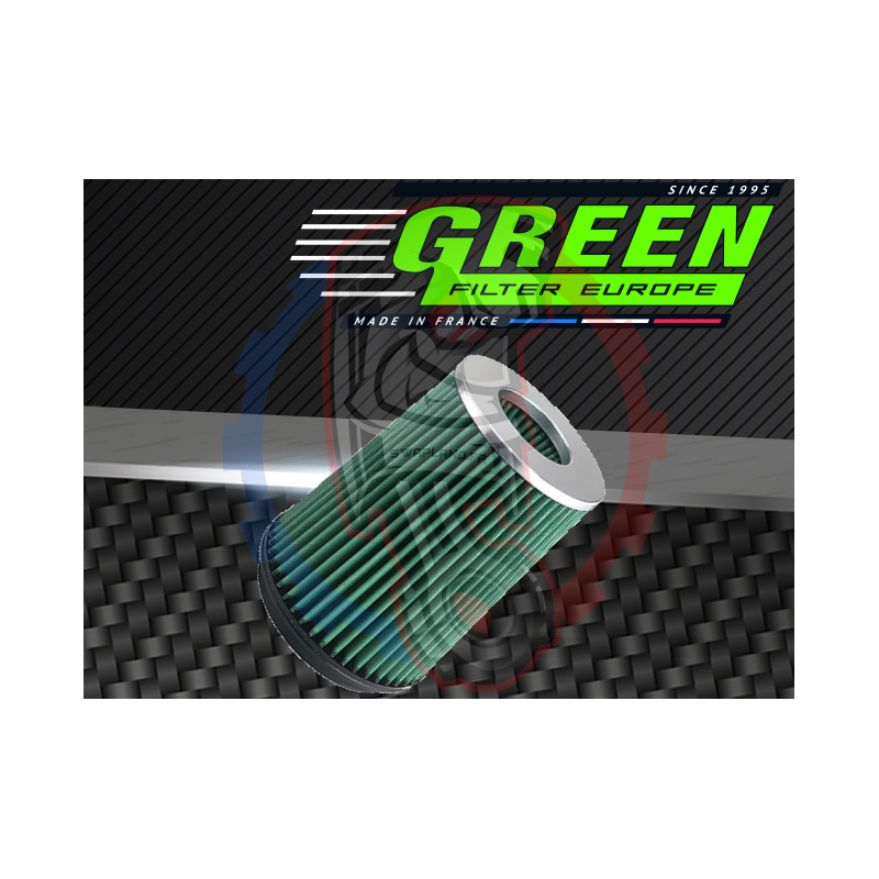 Filtre à air Green Conique Bi cone Aluminium