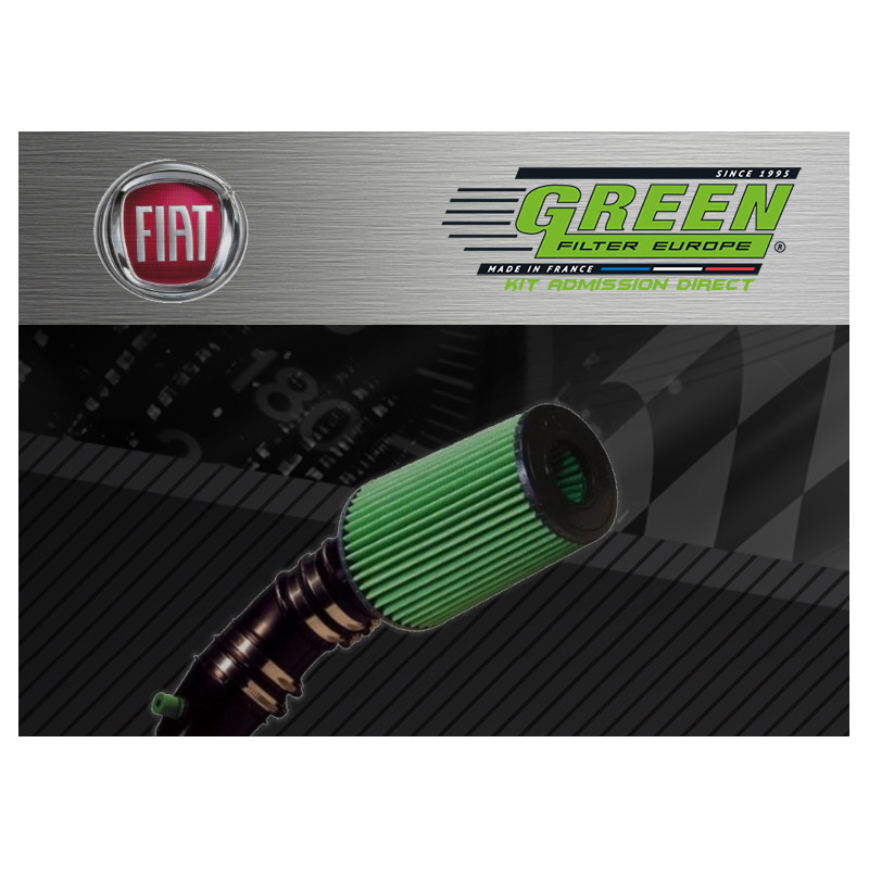Kit d’admission direct Bi cone Green pour Fiat 
