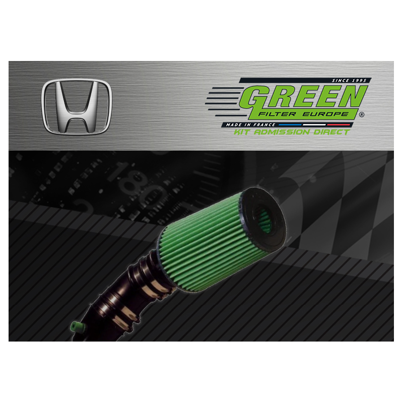 Kit d’admission direct Bi cone Green pour Honda 