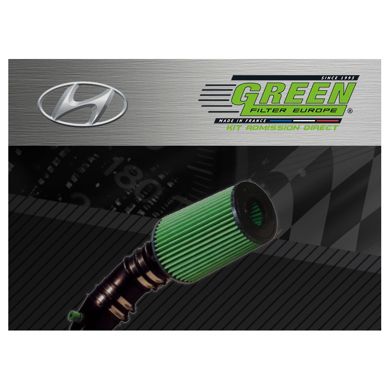 Kit d’admission direct Bi cone Green pour Hyundai 