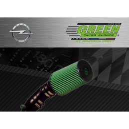 Kit d’admission direct Bi cone Green pour Opel 