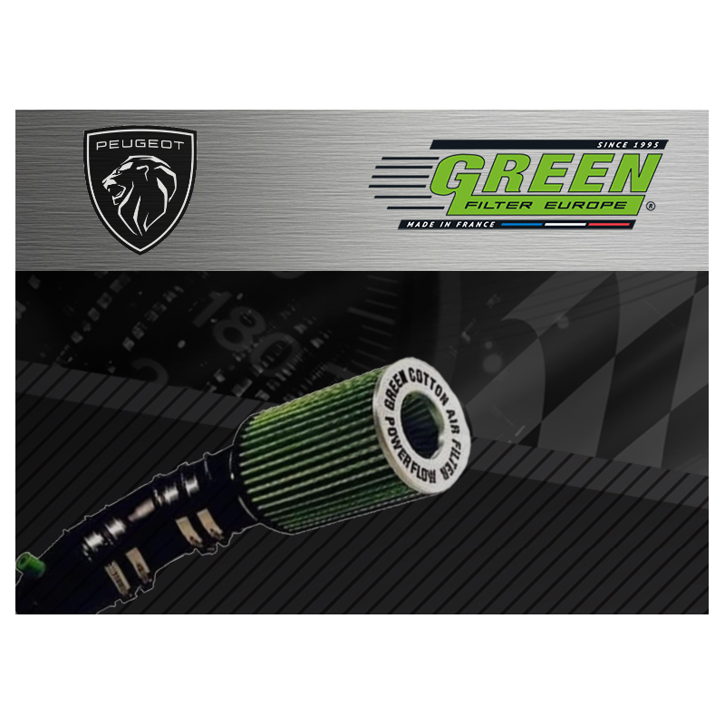 Kit d’admission direct Powerflow Green pour Peugeot