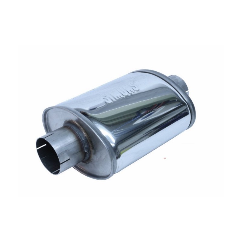Silencieux Universel Simons Slim 63.5mm - Acier Inoxydable - Pour Véhicules Jusqu'à 350CV