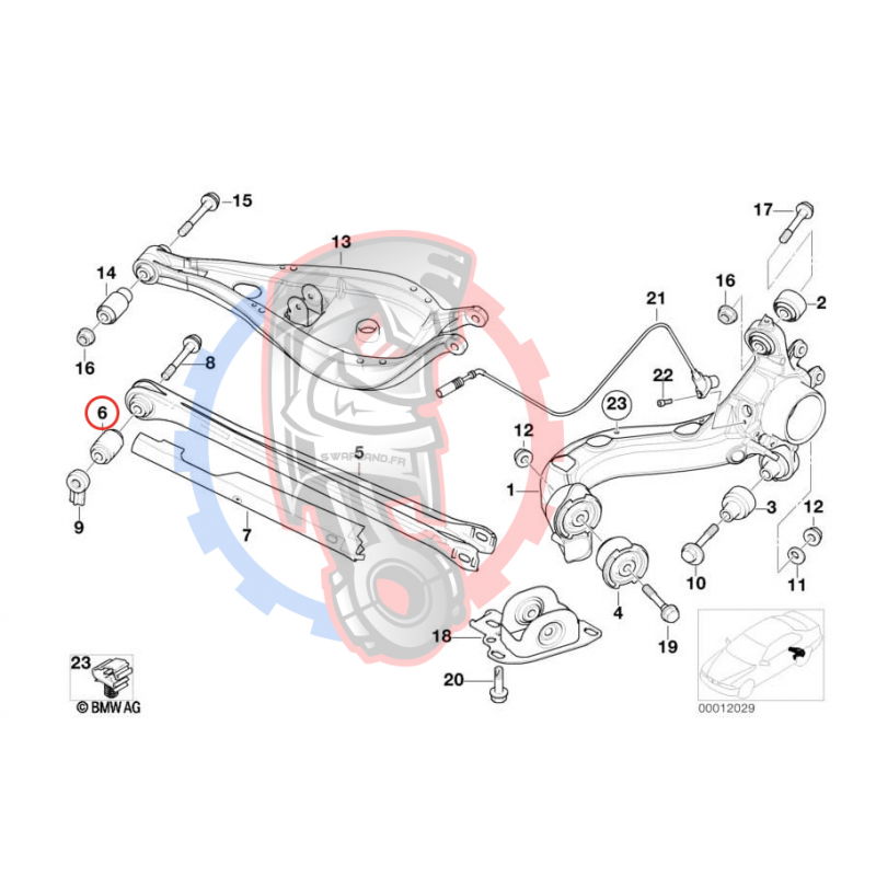 Silent bloc aluminium de bras suspension BMW E36 E46 n°6