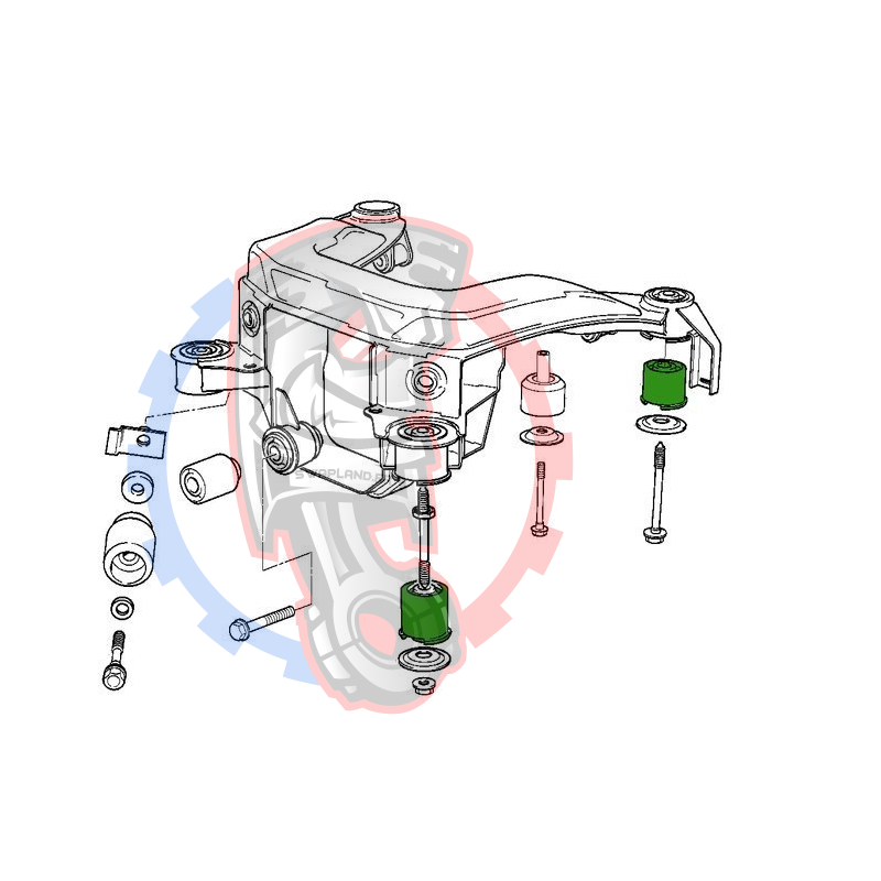 Silent bloc renforcé de berceau aluminium BMW E36