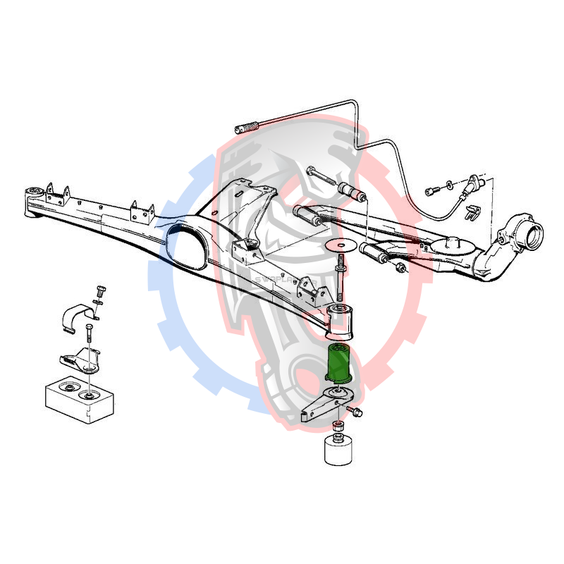 Silent bloc renforcé de berceau aluminium BMW E30 E36 compact Z3