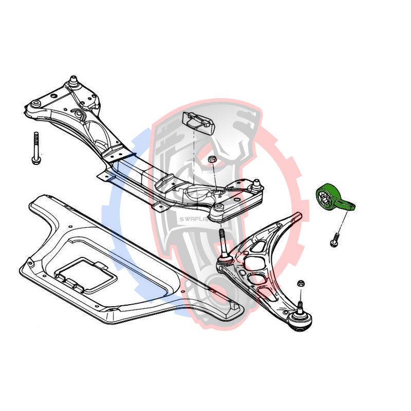 Silent bloc renforcé de triangle avant BMW E46