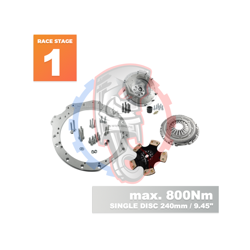 Kit embrayage Race stage 1 pour moteur Mercedes-Benz M112 M113 M113K avec boite BMW M57 / E46 S54 M3 - 240mm