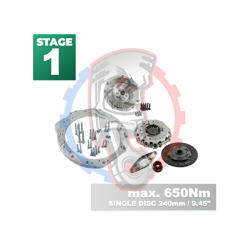 Kit embrayage stage 1 pour moteur Mercedes-Benz M112 M113 M113K avec boite BMW M57N2 6-speed HGU HGK / N54 - 240mm