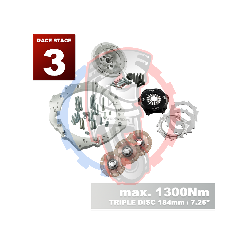 Kit embrayage race stage 3 pour moteur Toyota JZ avec boite BMW M57N HGU HGK / N54 - 184mm
