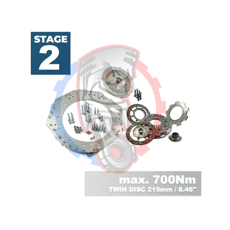 Kit embrayage Stage 2 pour moteur GM Chevrolet LS avec boite BMW M57N HGD JGA - 228mm