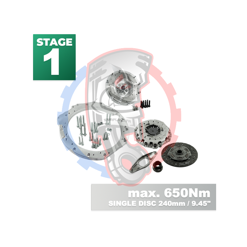 Kit embrayage stage 1 pour moteur Mercedes-Benz M112 M113 M113K avec boite BMW M57N2 6-Vitesses HGD JGA - 240mm
