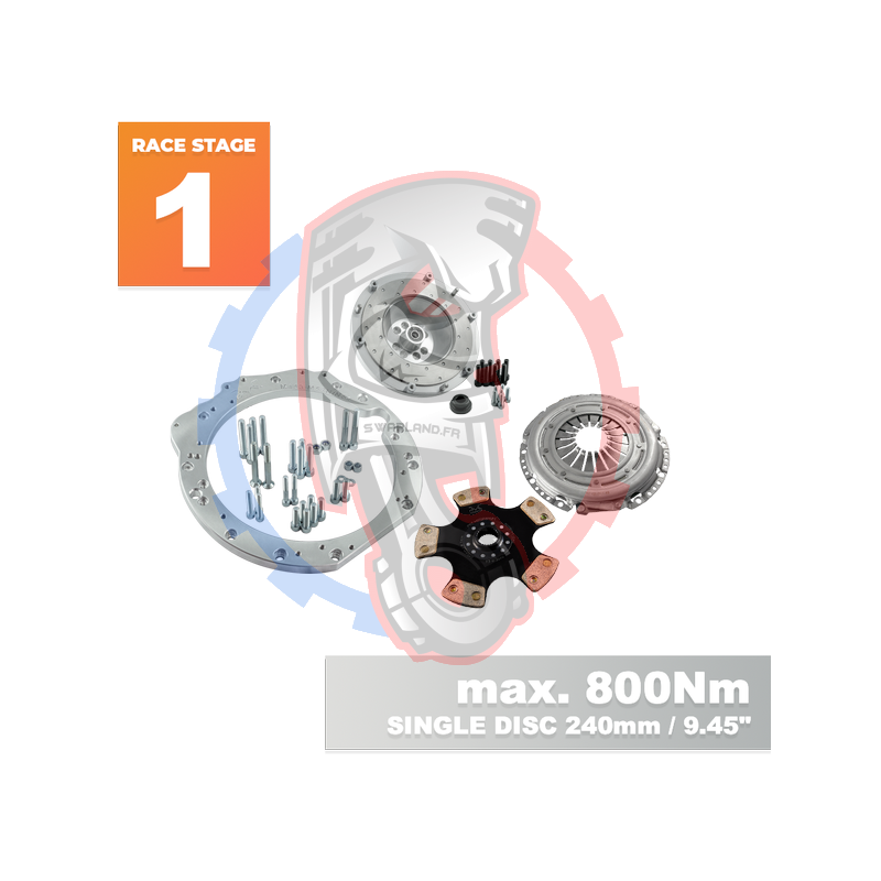 Kit embrayage Race stage 1 pour moteur Mercedes-Benz M113 M113K AMG avec boite BMW M57N2 6-Vitesses HGD JGA - 240mm