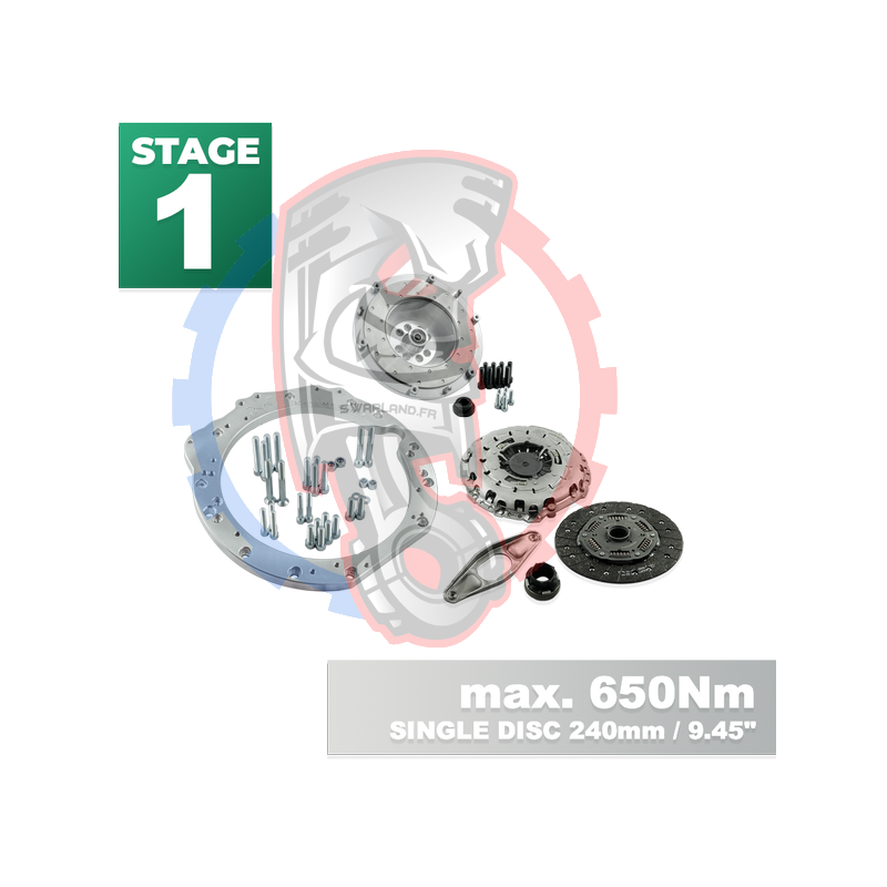 Kit embrayage Stage 1 pour moteur Mercedes-Benz M113 M113K AMG avec boite BMW M57N2 6-Vitesses HGD JGA - 240mm