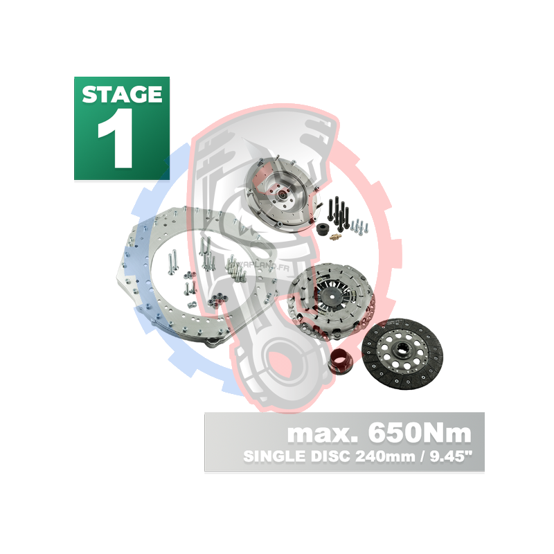 Kit embrayage Stage 1 pour moteur GM Chevrolet V8 LS LS1 LS3 LS7 LM7 LQ avec boite BMW M57 / E46 S54 M3 - 240mm