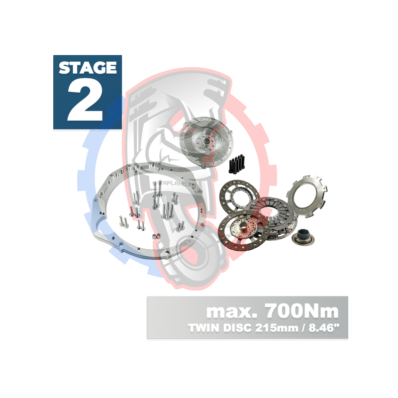 Kit embrayage Stage 2 pour moteur BMW M70 avec boite BMW M57N HGD JGA - 228mm