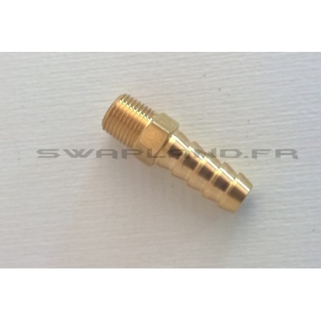 Laiton Tuyau Raccord Connecteur, 1/8 NPT 8mm Pour Voiture Laiton Or Ton