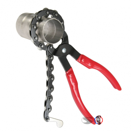 Coupe-Tube à Chaîne Professionnel - Pour Tuyaux Ø19-80mm - Acier, Cuivre, Plastique - 370mm