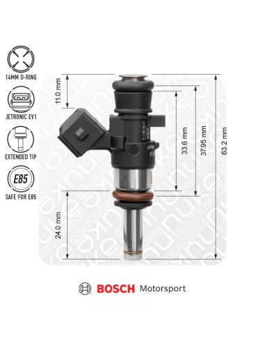 Injecteur Bosch 870cc 38 mm EV14K