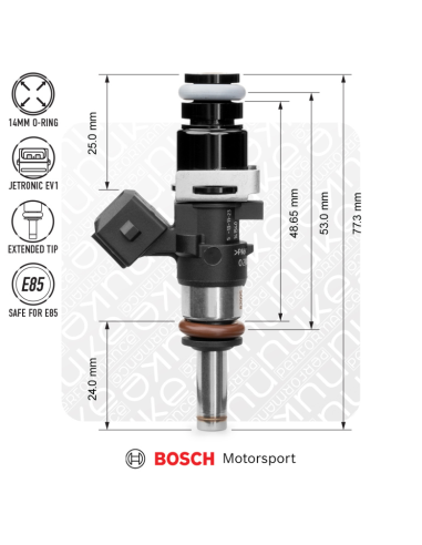 Injecteur Bosch 870cc 53 mm EV14S