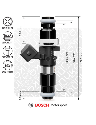 Injecteur Bosch 870cc 65 mm EV14L