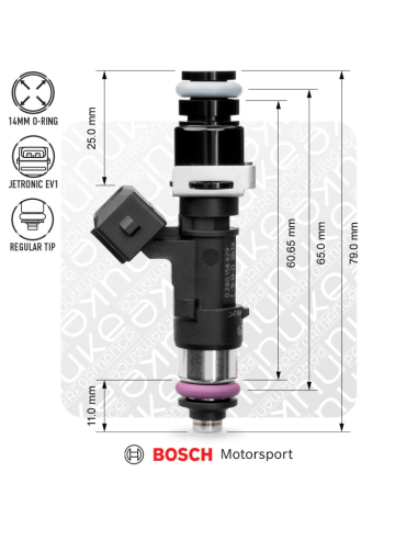 Injecteur Bosch 980cc 65 mm EV14L