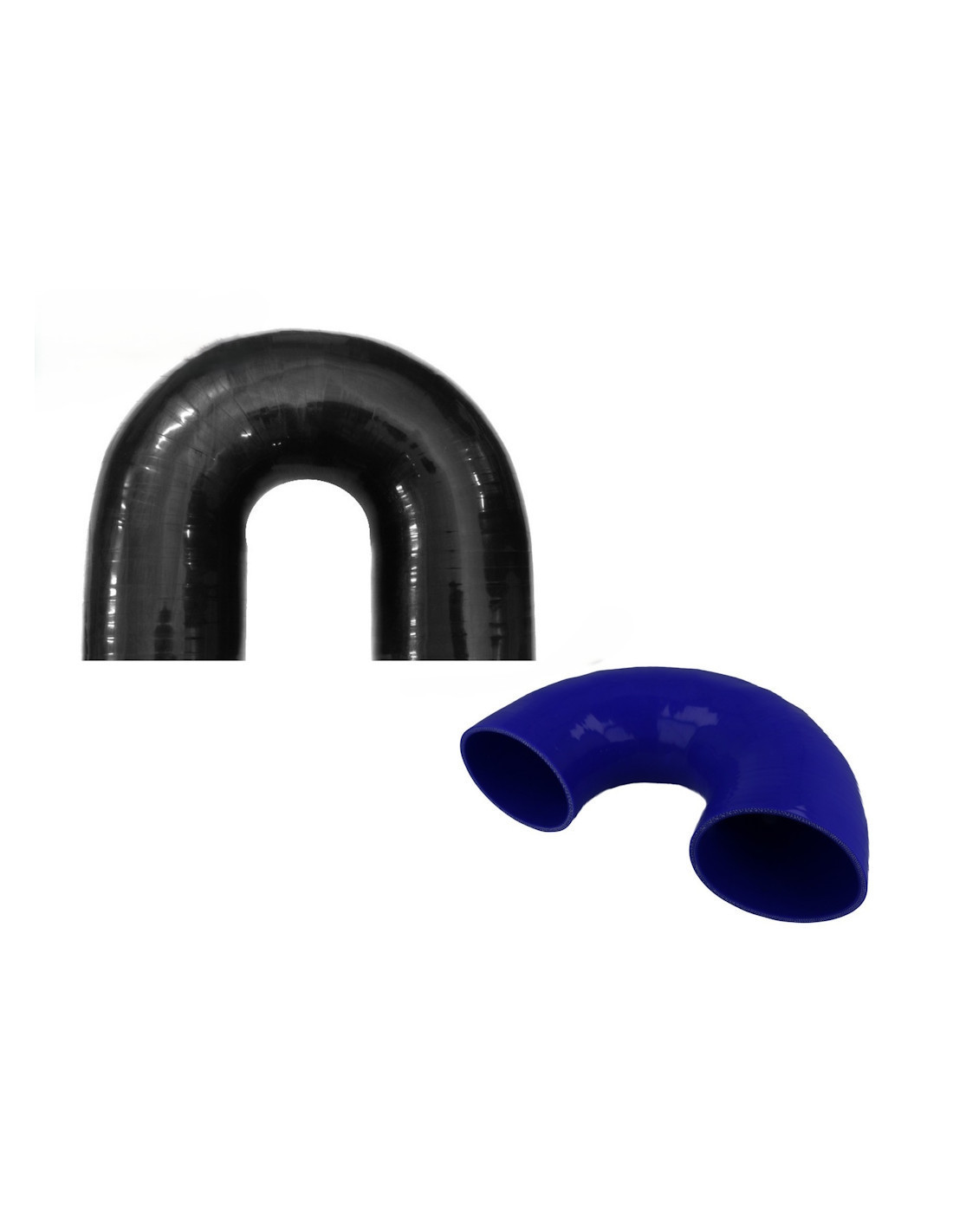 Pièce Raccord Universel Durite Silicone Réducteur Bonrath 80>70mm - Coudé 90° - Longueur 50mm - Bleu - Pour Air Ou Eau Tuyau Souple 50mm