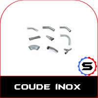 Coude inox d'échappement universel de 15 à 90 degrés