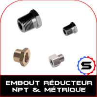Embout réducteur Métrique & Npt