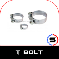 T-bolt reinforced stainless steel collar for silicone