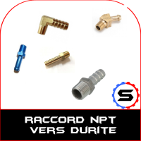 Raccord npt vers durite